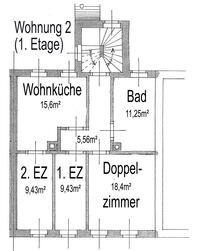 Wohnung 2 (1. OG) - Grundriss